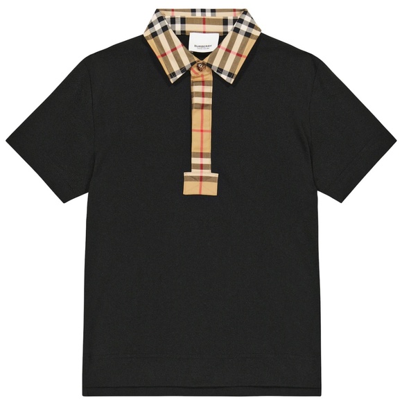 Burberry Vintage Check Polo Shirt (BLACK) - Picture 1 of 5